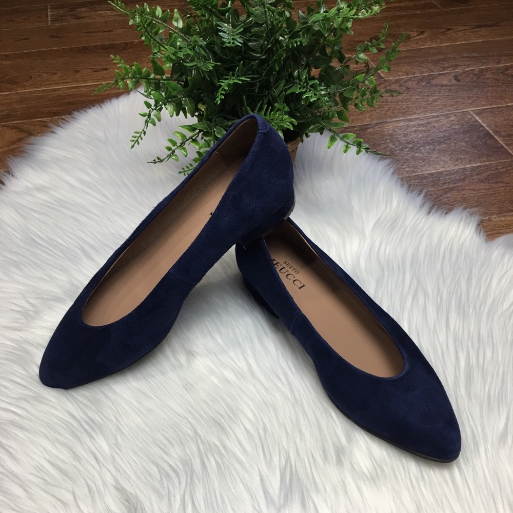 ✨Sesto Meucci Navy Suede Pointed Toe Pumps✨